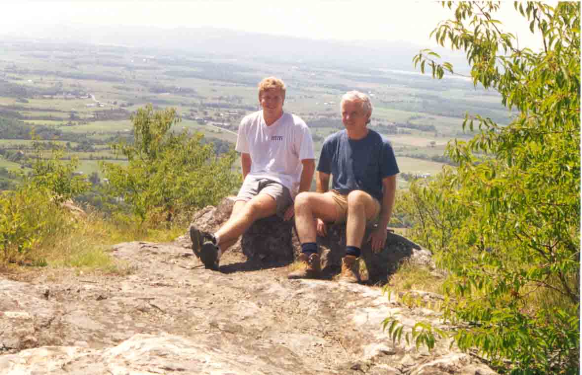 Peter and his dad, Jason on Snake Mountain in VT