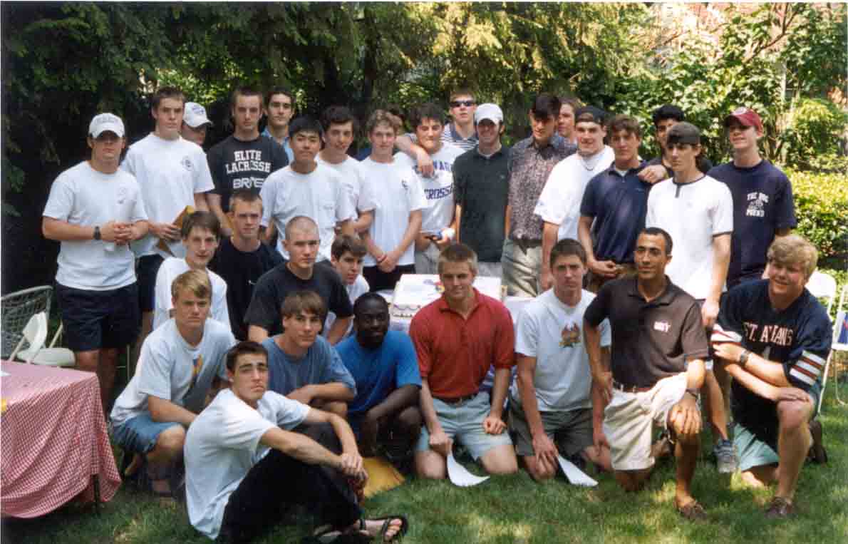 Peter and Malcolm with the St. Albans Lacrosse team 1995